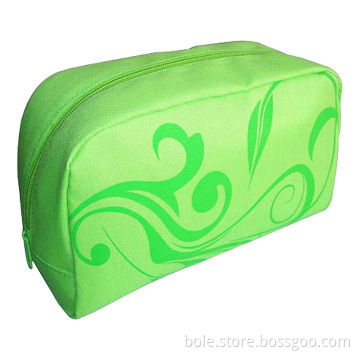 Fabric Cosmetic Bag with Full Printing, Nylon Zipper Closure and Puller